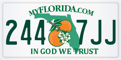 FL license plate 2447JJ