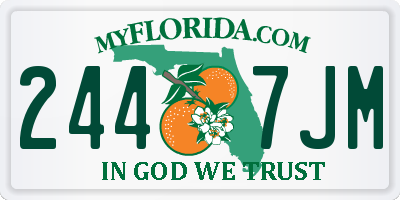 FL license plate 2447JM