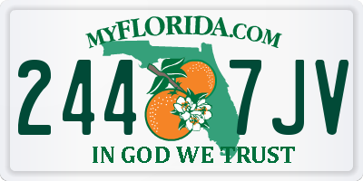 FL license plate 2447JV
