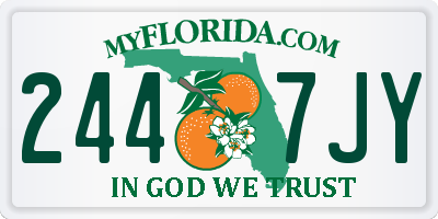 FL license plate 2447JY