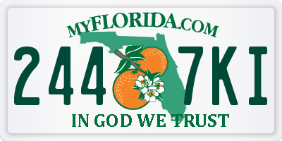 FL license plate 2447KI
