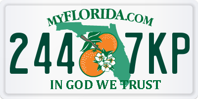 FL license plate 2447KP