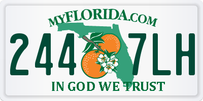 FL license plate 2447LH