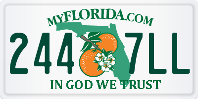 FL license plate 2447LL