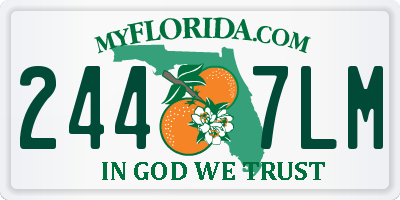 FL license plate 2447LM