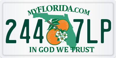 FL license plate 2447LP