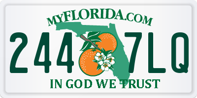 FL license plate 2447LQ