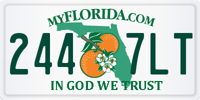 FL license plate 2447LT