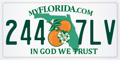 FL license plate 2447LV