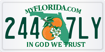 FL license plate 2447LY