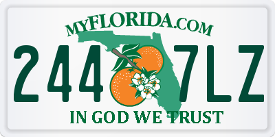 FL license plate 2447LZ