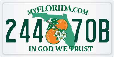 FL license plate 2447OB