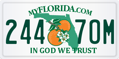 FL license plate 2447OM