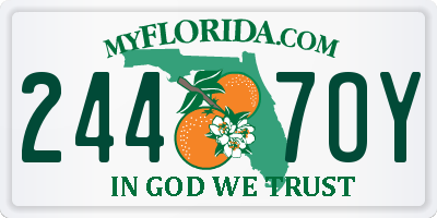FL license plate 2447OY