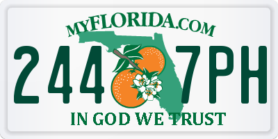 FL license plate 2447PH