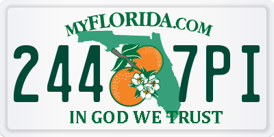 FL license plate 2447PI