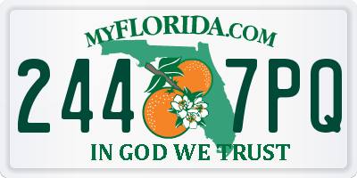 FL license plate 2447PQ