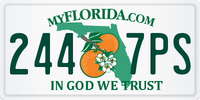 FL license plate 2447PS