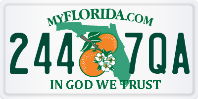 FL license plate 2447QA