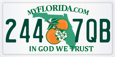FL license plate 2447QB