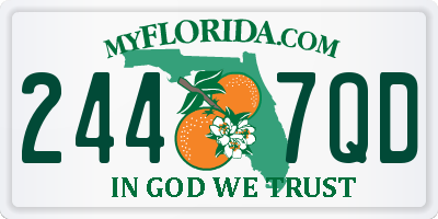 FL license plate 2447QD