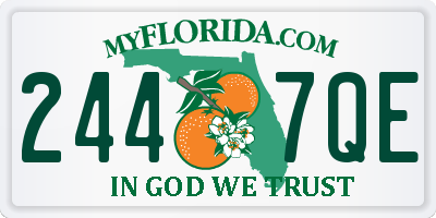 FL license plate 2447QE