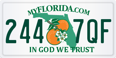 FL license plate 2447QF