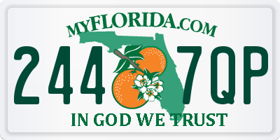 FL license plate 2447QP