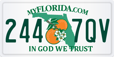 FL license plate 2447QV