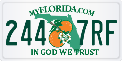 FL license plate 2447RF