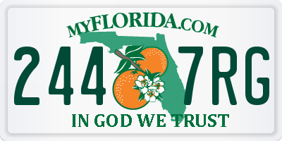 FL license plate 2447RG