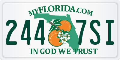 FL license plate 2447SI