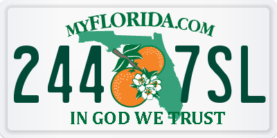 FL license plate 2447SL