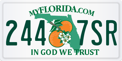 FL license plate 2447SR