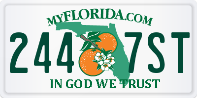 FL license plate 2447ST