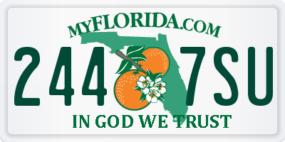 FL license plate 2447SU