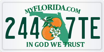 FL license plate 2447TE