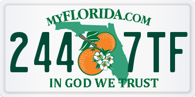 FL license plate 2447TF