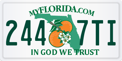 FL license plate 2447TI
