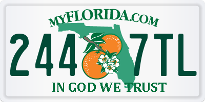 FL license plate 2447TL