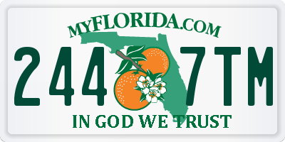 FL license plate 2447TM