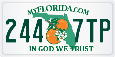 FL license plate 2447TP