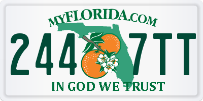 FL license plate 2447TT