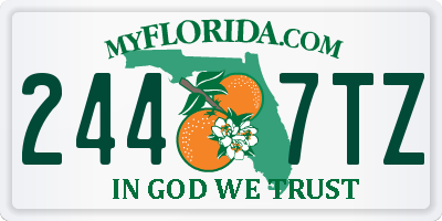 FL license plate 2447TZ