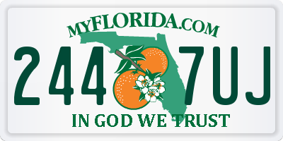 FL license plate 2447UJ