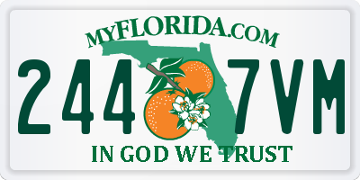 FL license plate 2447VM