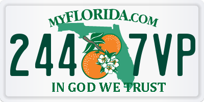 FL license plate 2447VP