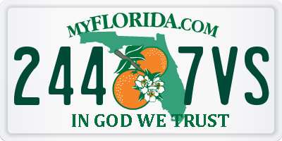 FL license plate 2447VS