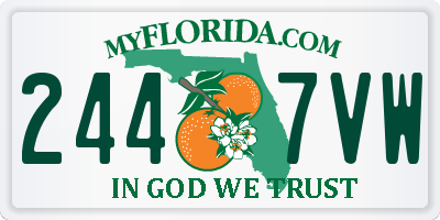 FL license plate 2447VW