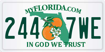 FL license plate 2447WE